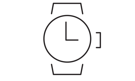 Piktogramm einer Uhr